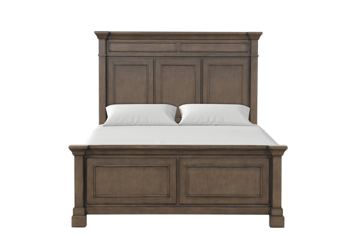 Huddersfield Dark Walnut King Panel Bed by Furniture of America at Eve Furniture