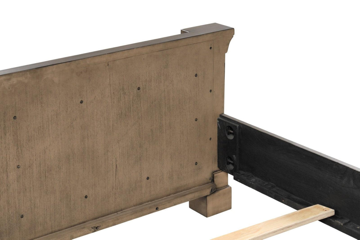 Huddersfield Dark Walnut King Panel Bed by Furniture of America at Eve Furniture