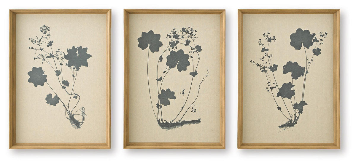 Huddwick Linen/Black Wall Art, Set of 3 by Ashley at Eve Furniture
