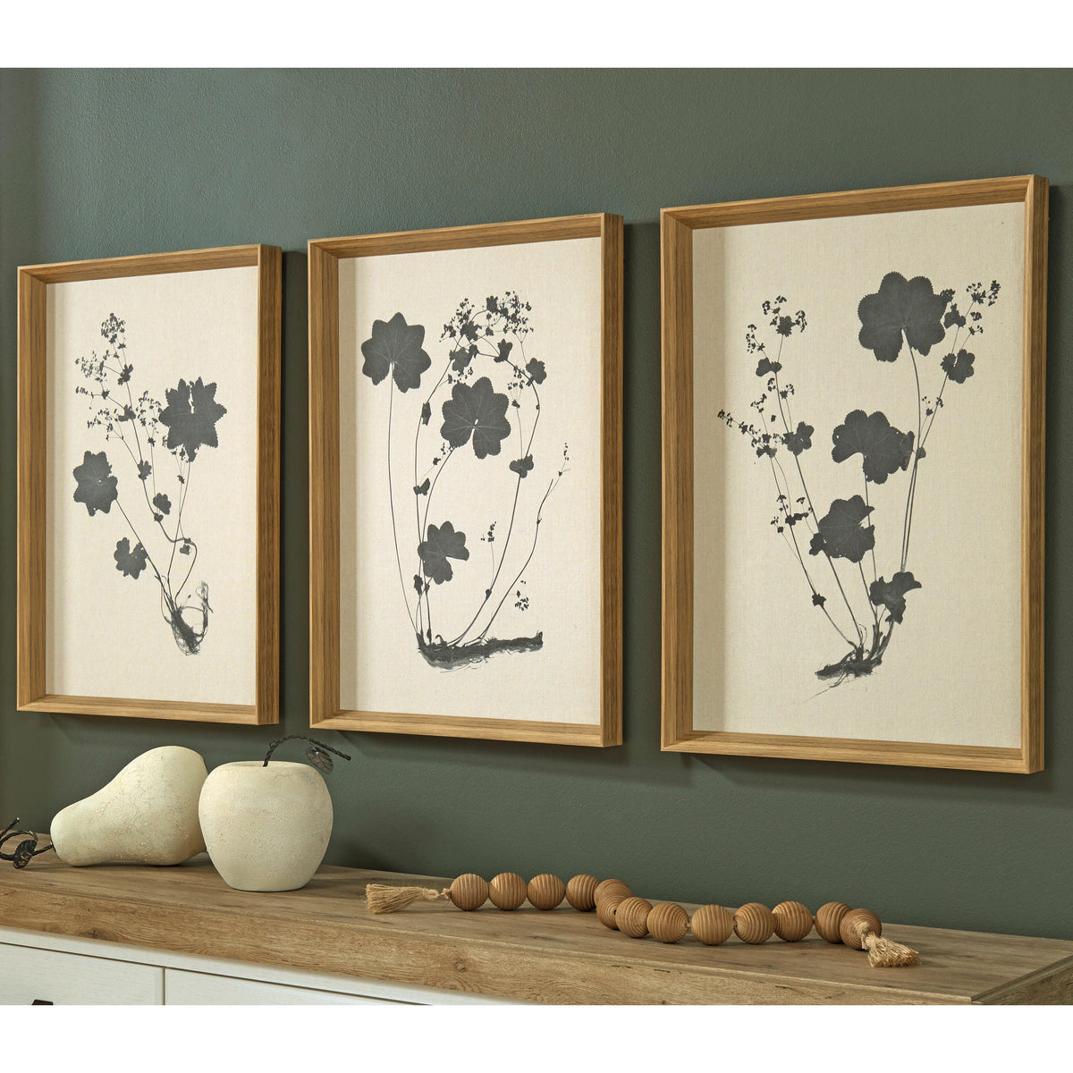 Huddwick Linen/Black Wall Art, Set of 3 by Ashley at Eve Furniture
