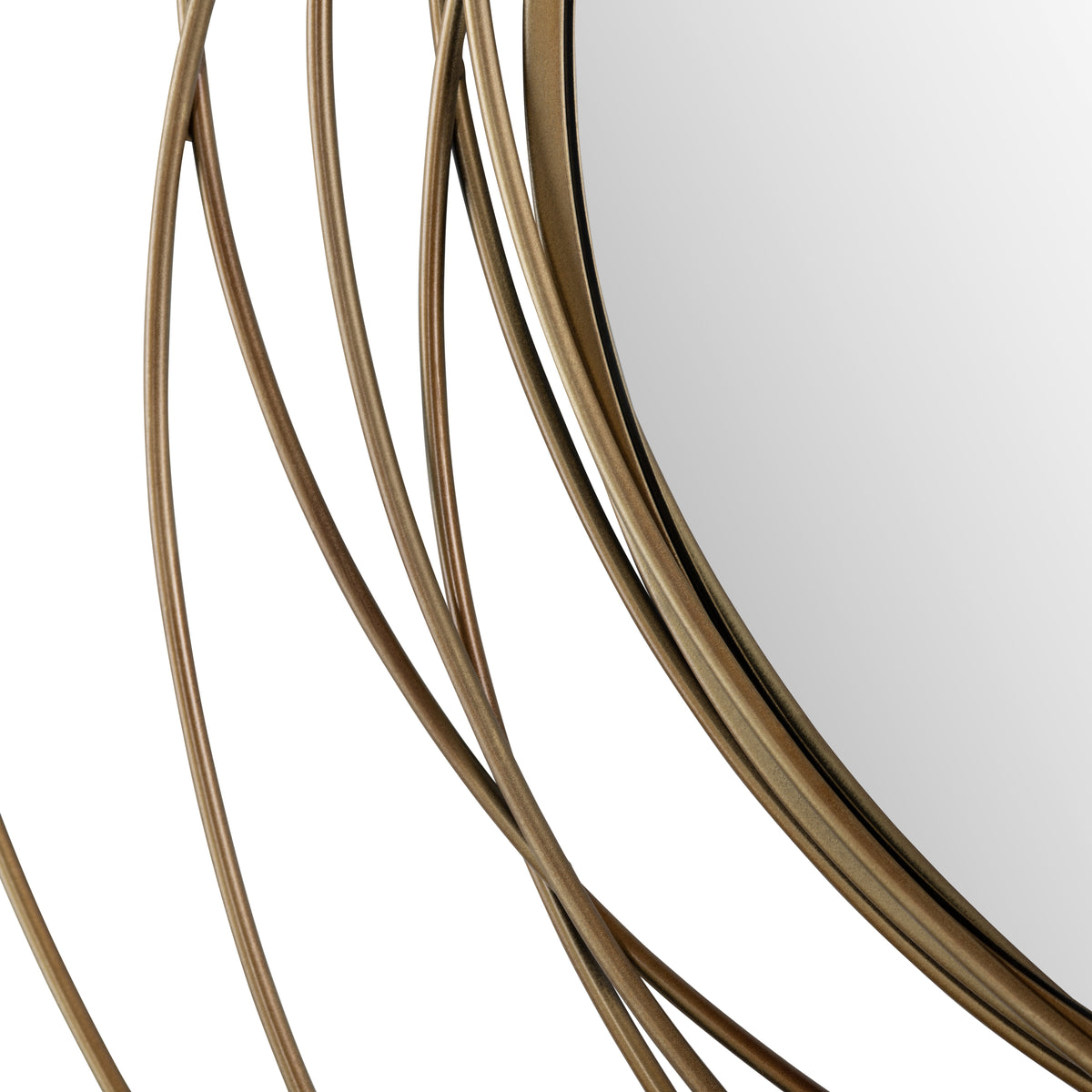 Hudson Gold Wall Mirror by Crestview at Eve Furniture