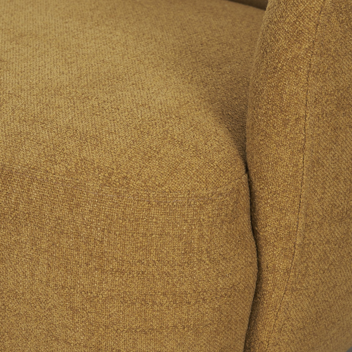 Hudson Mustard Fabric Upholstered Swivel Chair by Mercana at Eve Furniture