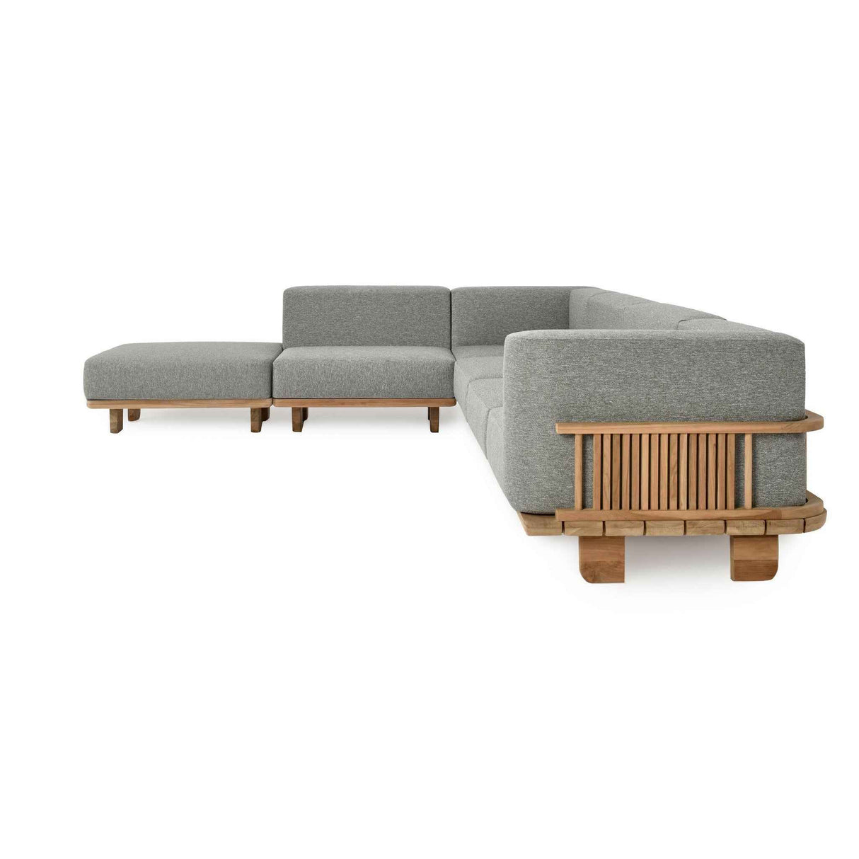 Hudson Natural/Gray Outdoor 6 Piece Sectional by Classic Home at Eve Furniture