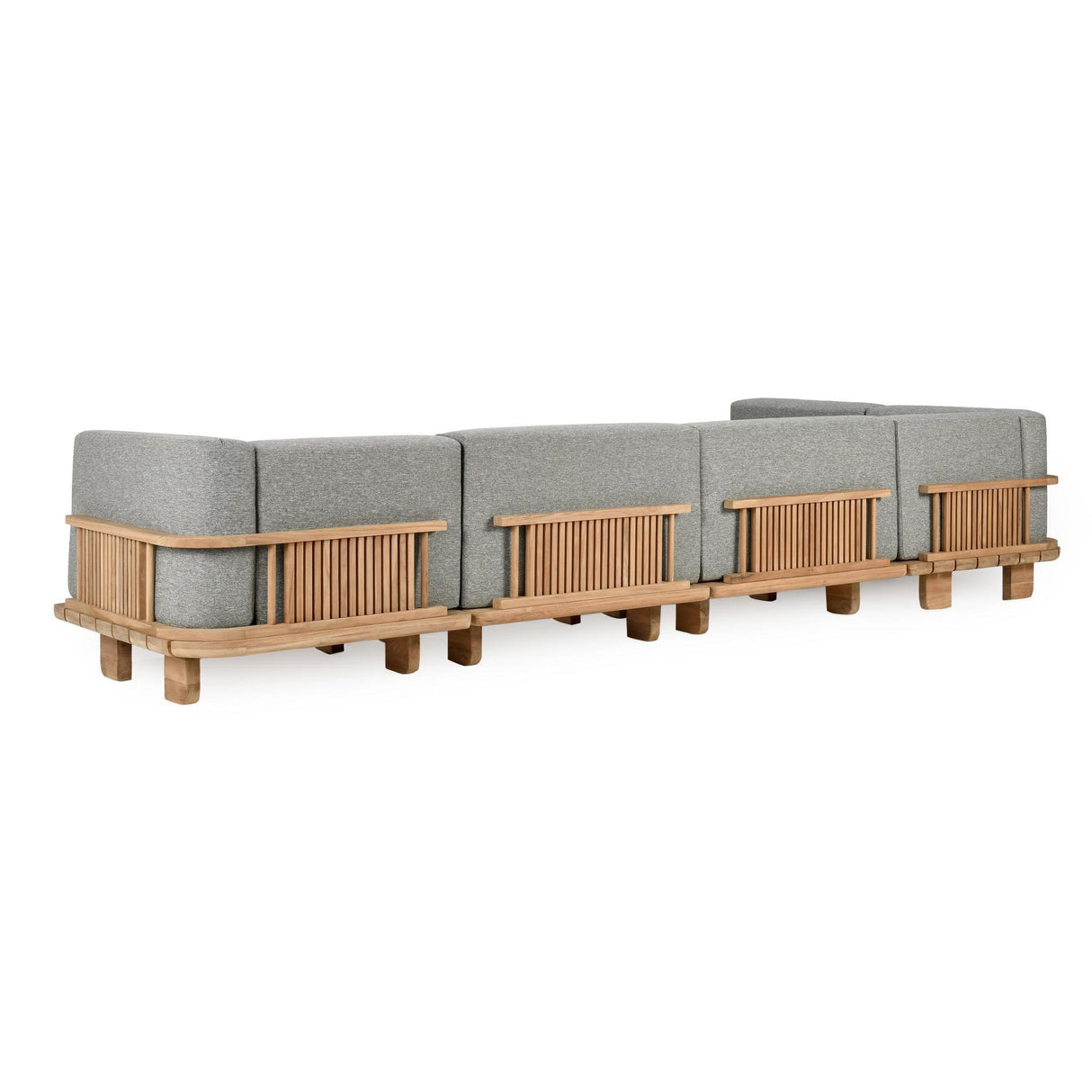 Hudson Natural/Gray Outdoor 6 Piece Sectional by Classic Home at Eve Furniture