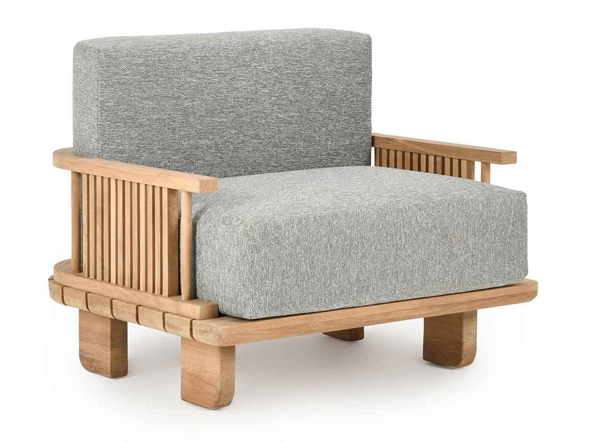 Hudson Natural/Gray Outdoor Accent Chair by Classic Home at Eve Furniture