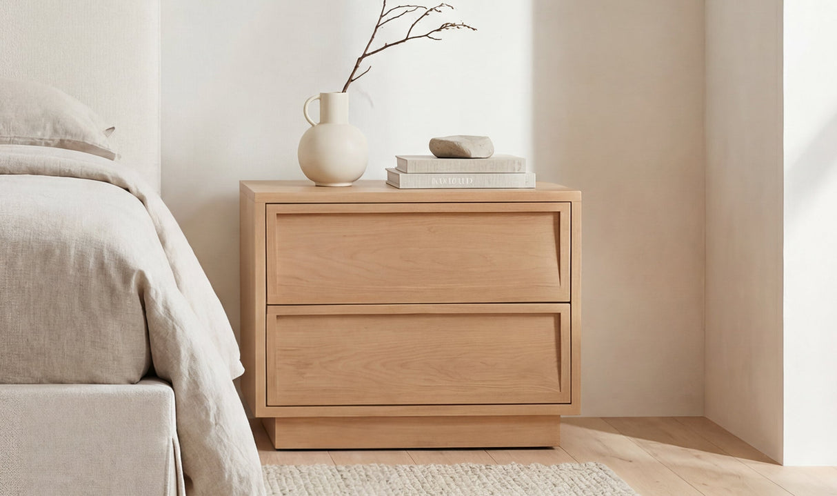 Hudson Nightstand Natural by Moe's Home at Eve Furniture