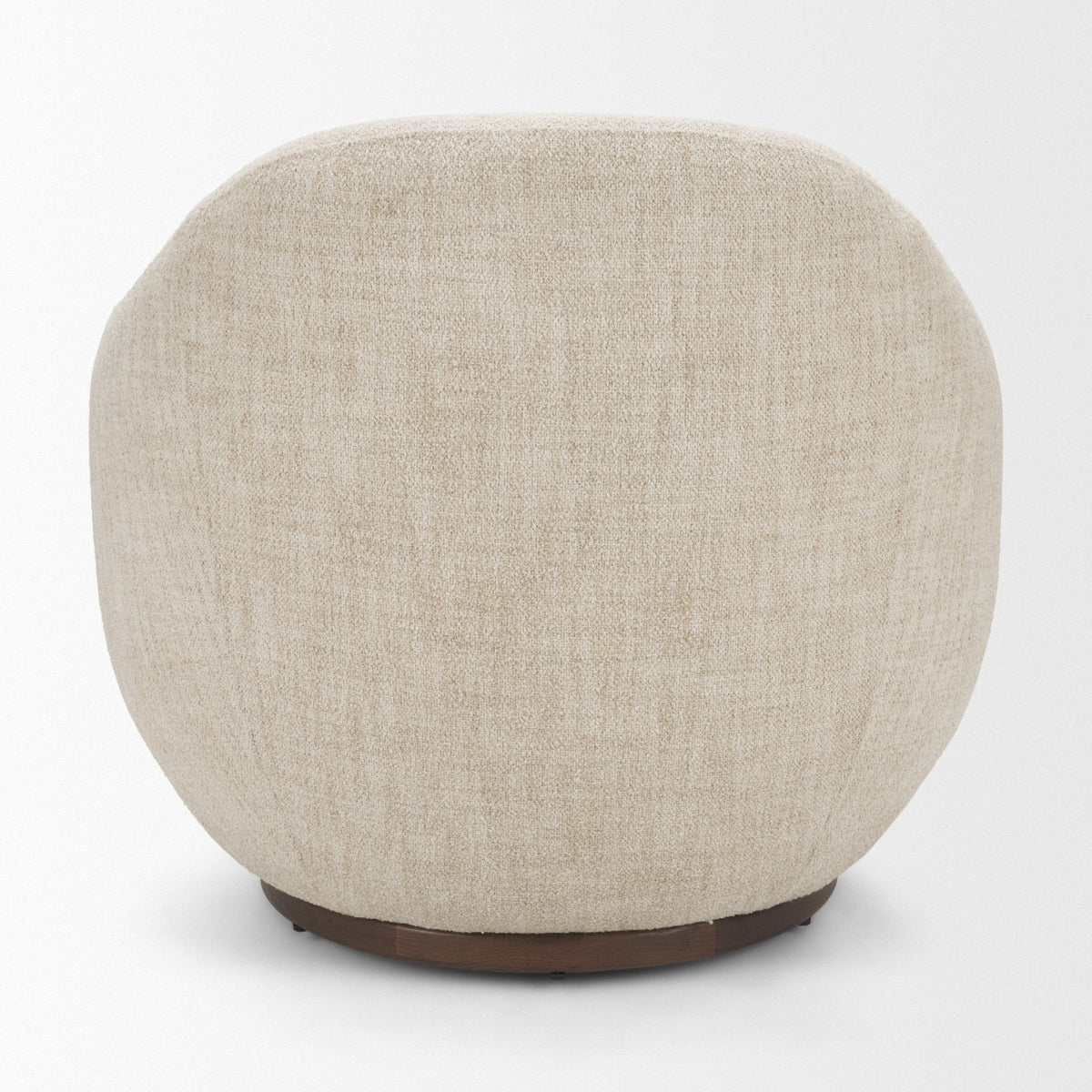 Hudson Oatmeal Fabric Upholstered Swivel Chair by Mercana at Eve Furniture