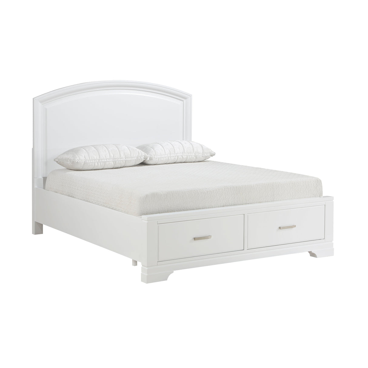 Hudson White Queen Storage Platform Bed by Homelegance at Eve Furniture