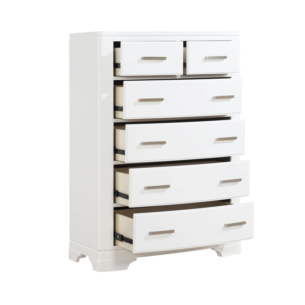 Hudson White Storage Platform Bedroom Set by Homelegance at Eve Furniture