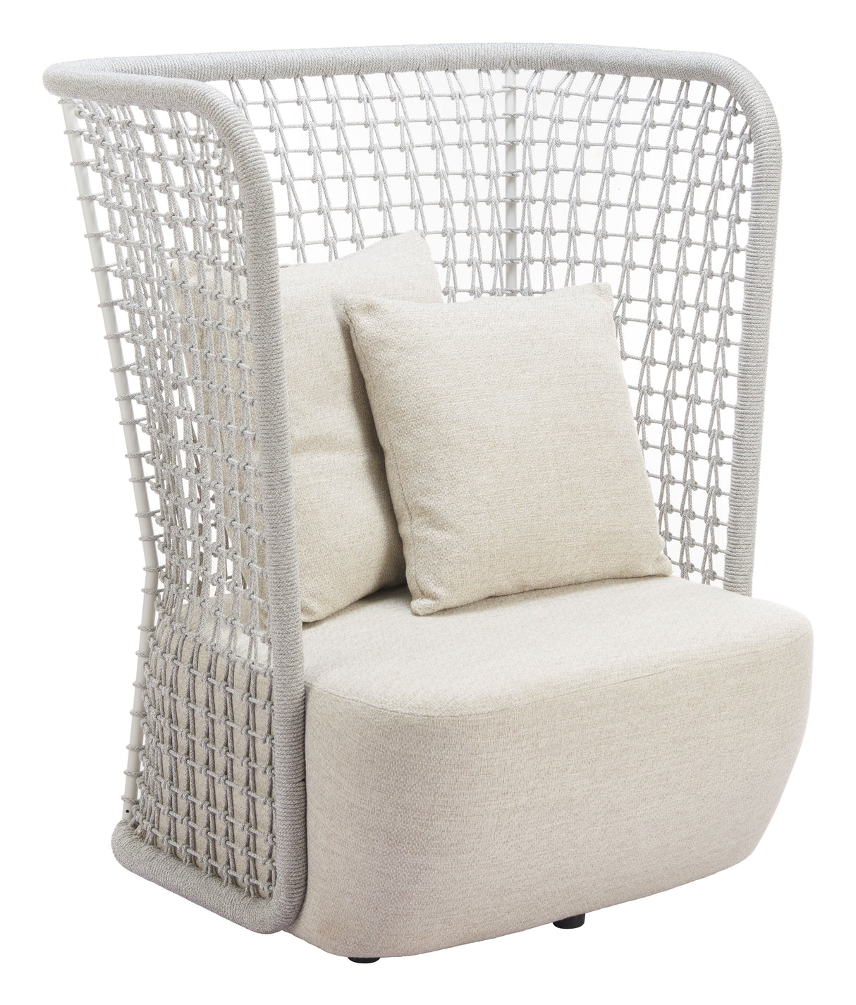 Hudu Beige Outdoor Accent Chair by Zuomod at Eve Furniture