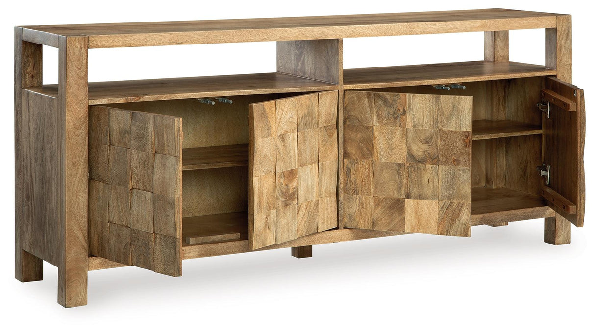Hudwick Natural Brown Accent Cabinet by Ashley at Eve Furniture