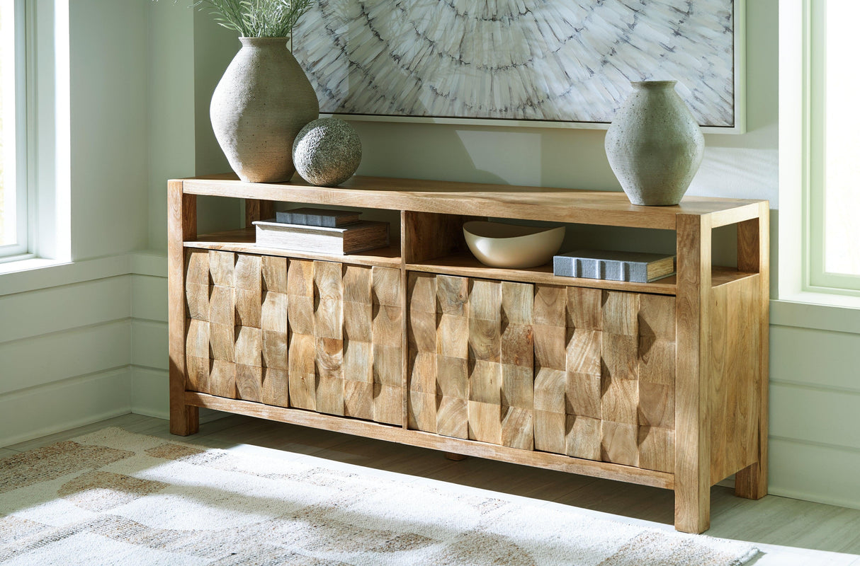 Hudwick Natural Brown Accent Cabinet by Ashley at Eve Furniture