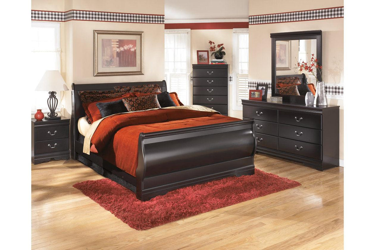 Huey Vineyard Black Nightstand by Ashley at Eve Furniture