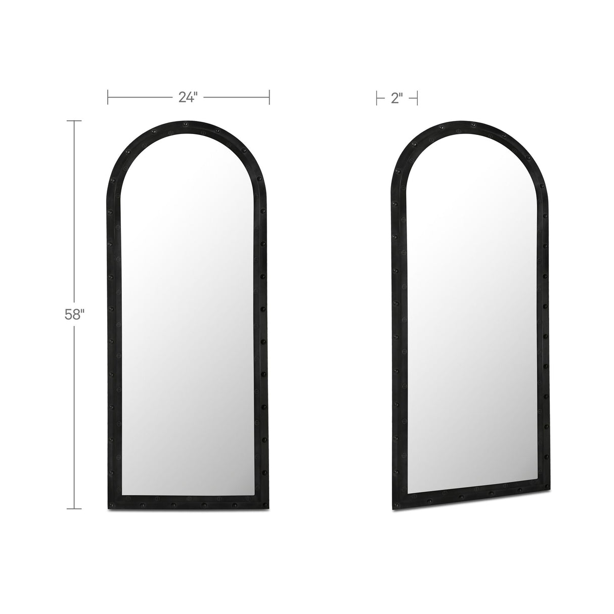 Hughes Grey Iron Floor Mirror by Moe's Home at Eve Furniture