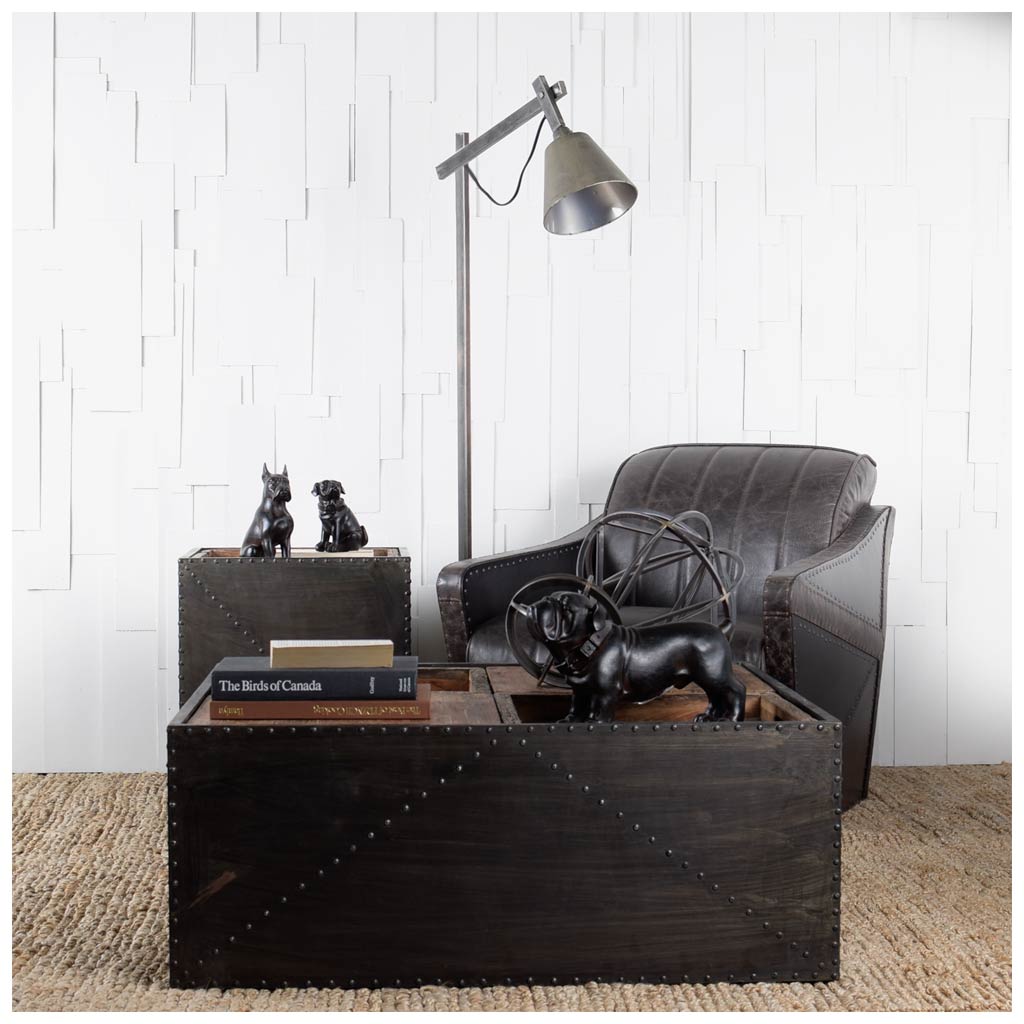 Hugo 5L x 13W Black Resin Bulldog by Mercana at Eve Furniture