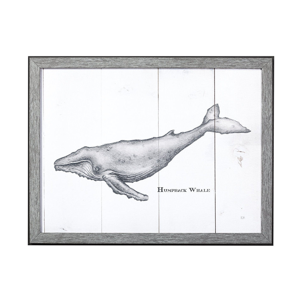 Humpback Whale by Mercana Studio a Hand Embellished Textured Framed Art Print by Mercana at Eve Furniture