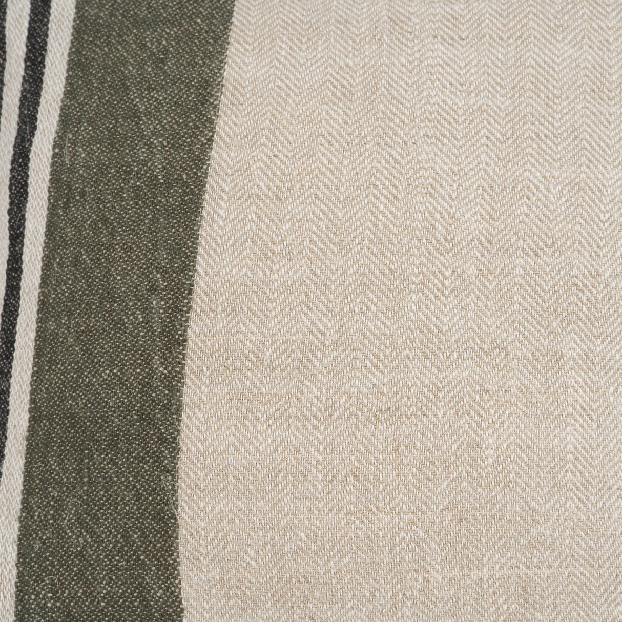 Hunter 20x20 Square Oatmeal w/ Green Stripe Decorative Pillow Cover by Mercana at Eve Furniture