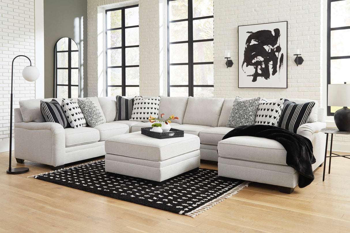 Huntsworth Dove Gray 5-Piece Right Arm Facing Chaise Sectional by Ashley at Eve Furniture