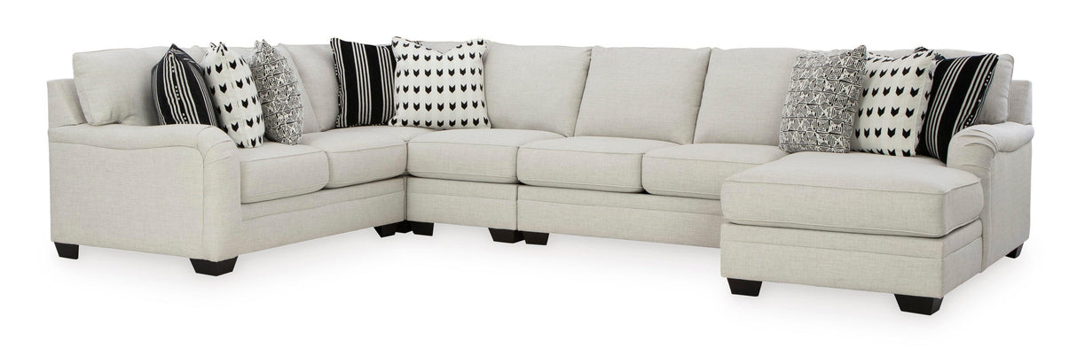 Huntsworth Dove Gray 5-Piece Right Arm Facing Chaise Sectional by Ashley at Eve Furniture