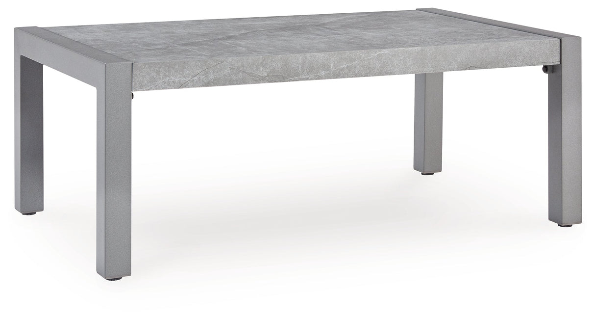 Hurley Park Gray Outdoor Coffee Table by Ashley at Eve Furniture