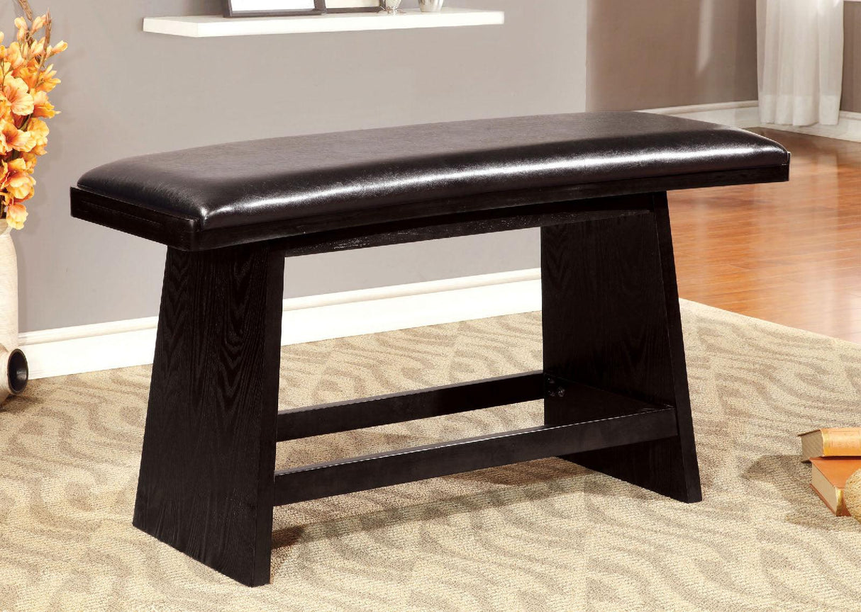 Hurley Black Counter Ht. Bench by Furniture of America at Eve Furniture