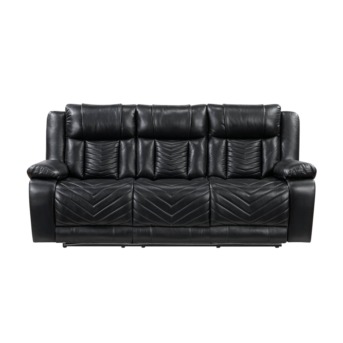 Huron Black 2-Piece Power Double Reclining Set by Homelegance at Eve Furniture