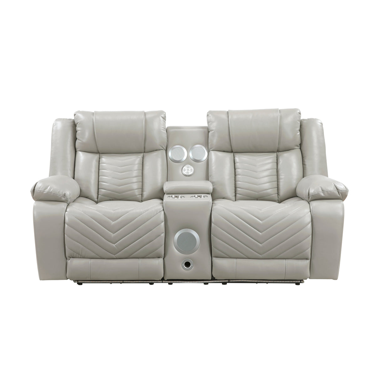 Huron Gray Power Double Reclining Living Room Set by Homelegance at Eve Furniture