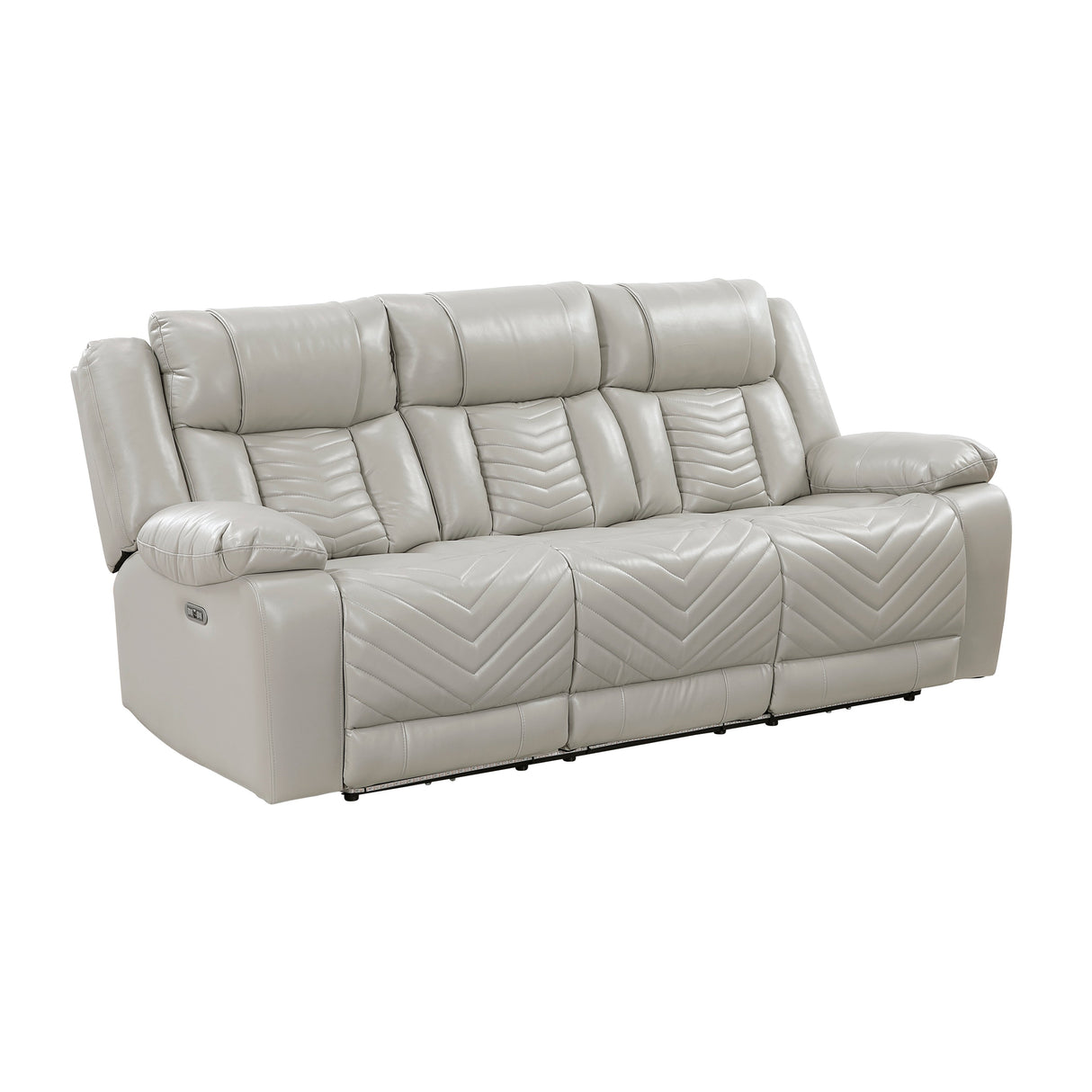 Huron Gray Power Double Reclining Living Room Set by Homelegance at Eve Furniture