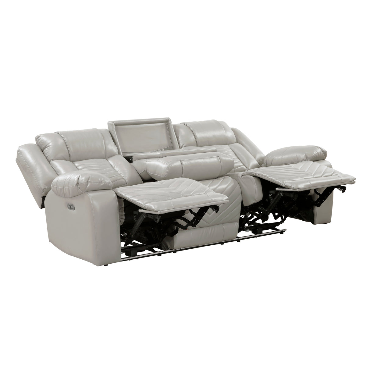 Huron Gray Power Double Reclining Living Room Set by Homelegance at Eve Furniture