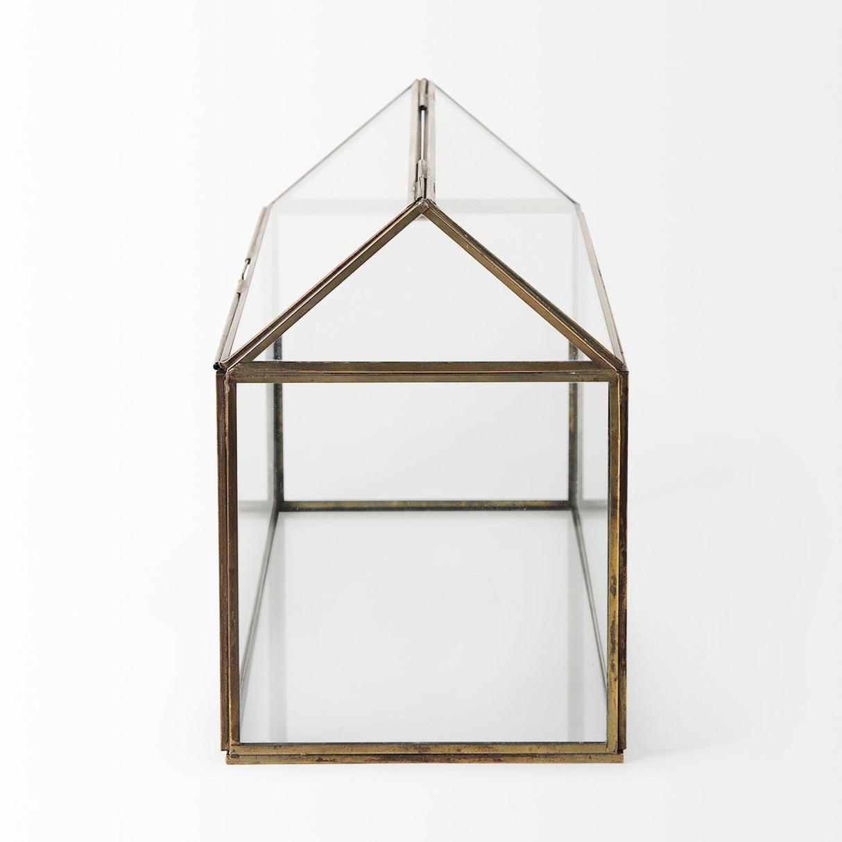 Hutt Gold Glass Terrarium Box by Mercana at Eve Furniture