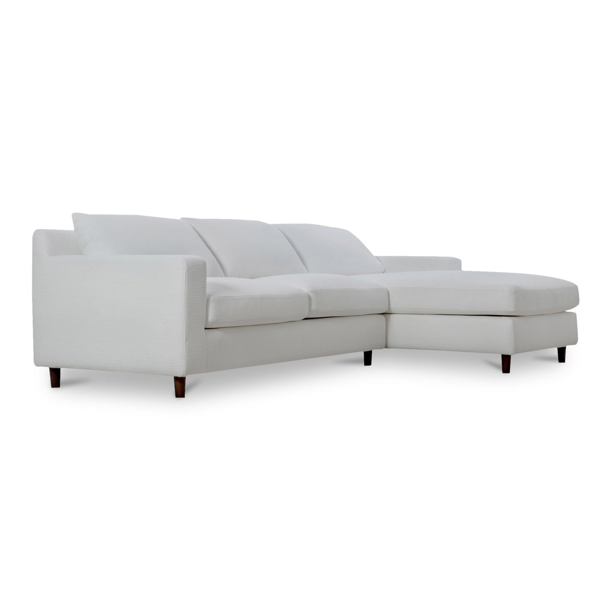 Hutton White Right Sectional by Moe's Home at Eve Furniture
