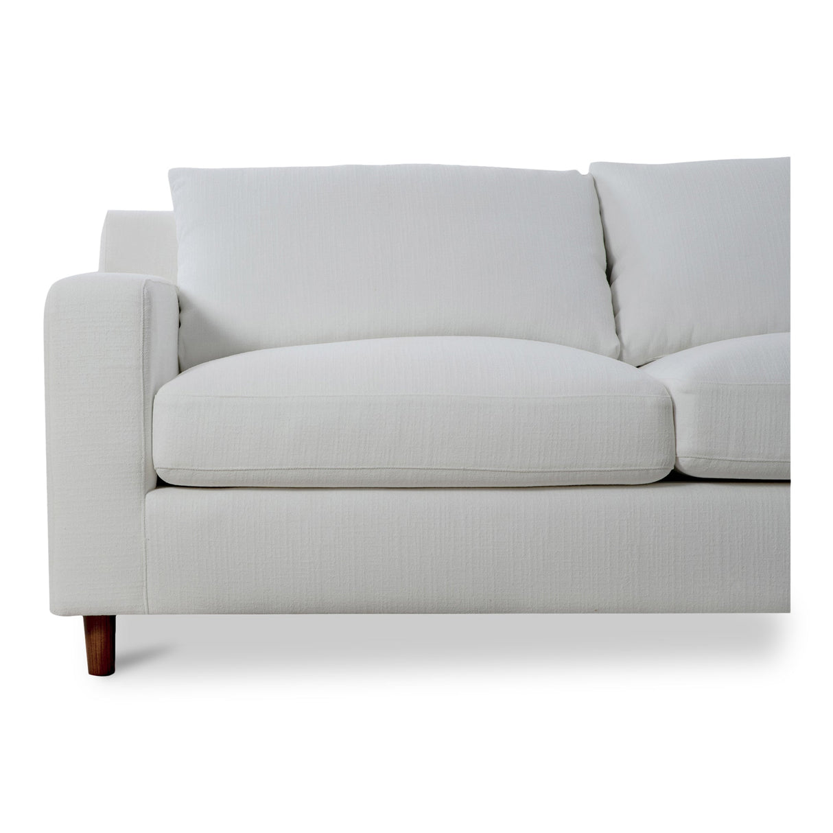Hutton White Right Sectional by Moe's Home at Eve Furniture