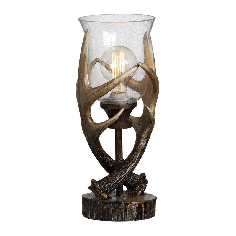 Huxley Brown/Bronze Antler Uplight by Crestview at Eve Furniture