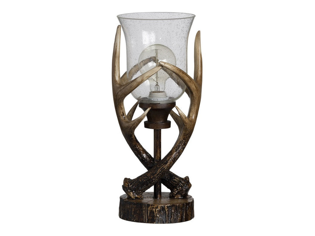 Huxley Brown/Bronze Antler Uplight by Crestview at Eve Furniture