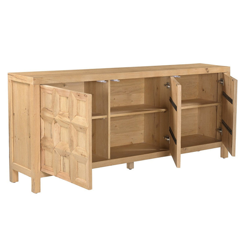 Huxley Tan Three-Door Sideboard by Crestview at Eve Furniture