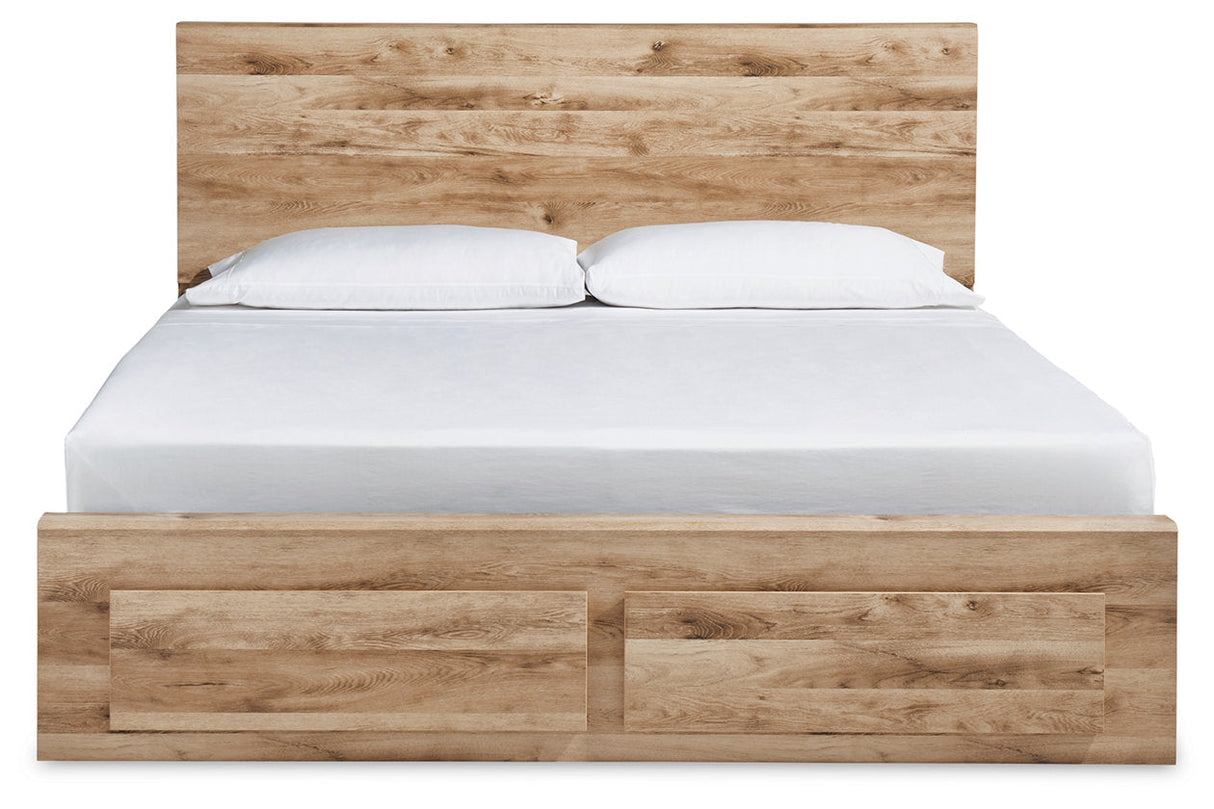 Hyanna Tan Brown King Storage Platform Bed by Ashley at Eve Furniture