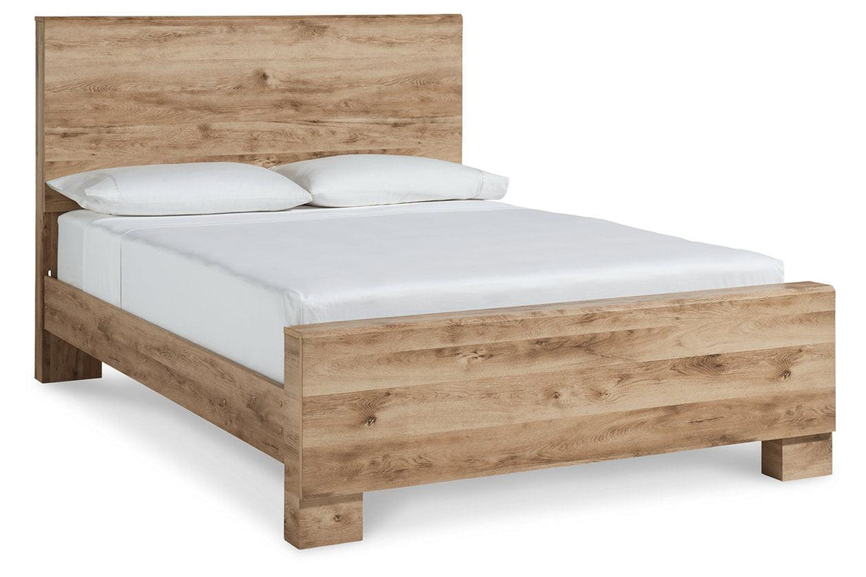 Hyanna Tan Brown Queen Panel Bed by Ashley at Eve Furniture