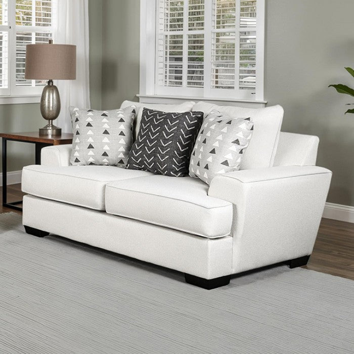 Hyde Park Gray Loveseat w/ Pillows by Furniture of America at Eve Furniture