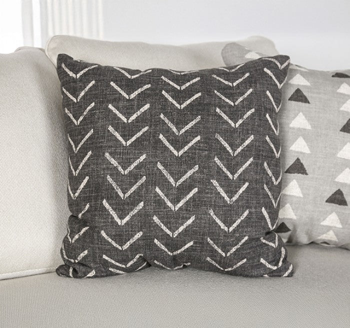 Hyde Park Gray Oversized Sofa w/ Pillows by Furniture of America at Eve Furniture