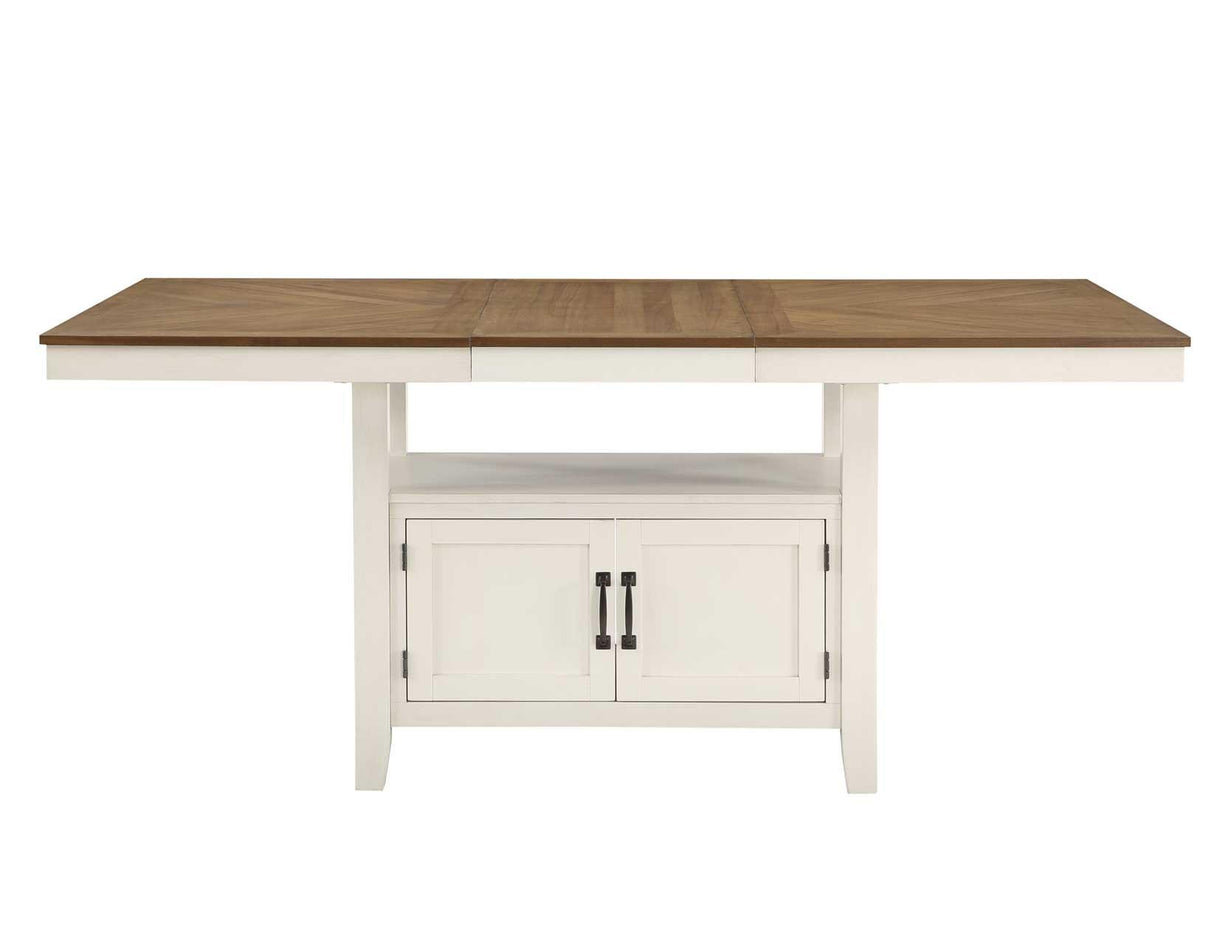 Hyland 80-inch Counter Table w/20-inch Leaf, Brown by Steve Silver at Eve Furniture