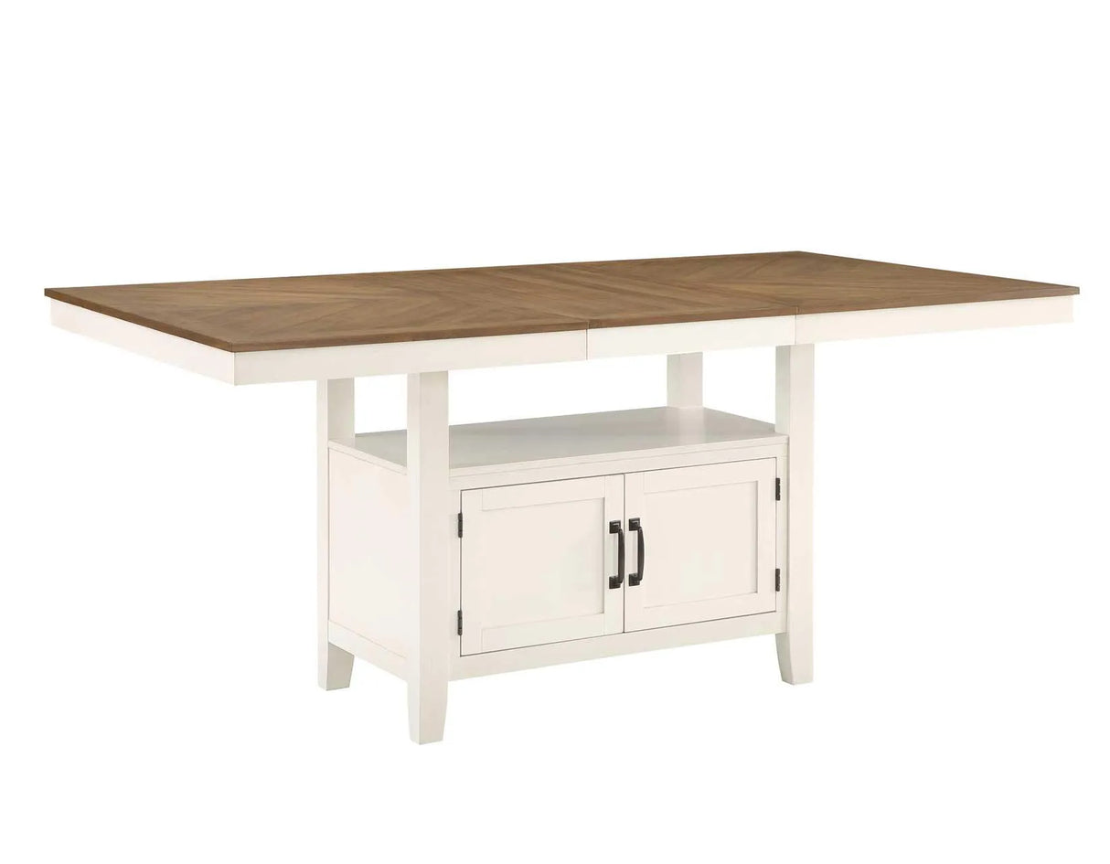 Hyland 80-inch Counter Table w/20-inch Leaf, Brown by Steve Silver at Eve Furniture