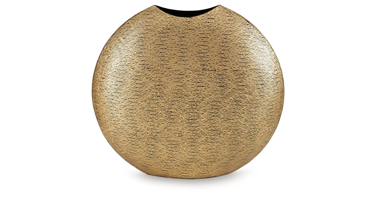 Iansboro Antique Gold Finish Vase by ASHLEY FURNITURE at Eve Furniture