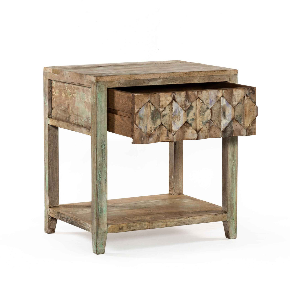 Ibiza 24" Nightstand in Vintage Teal Reclaimed Wood by Home Trends & Design at Eve Furniture