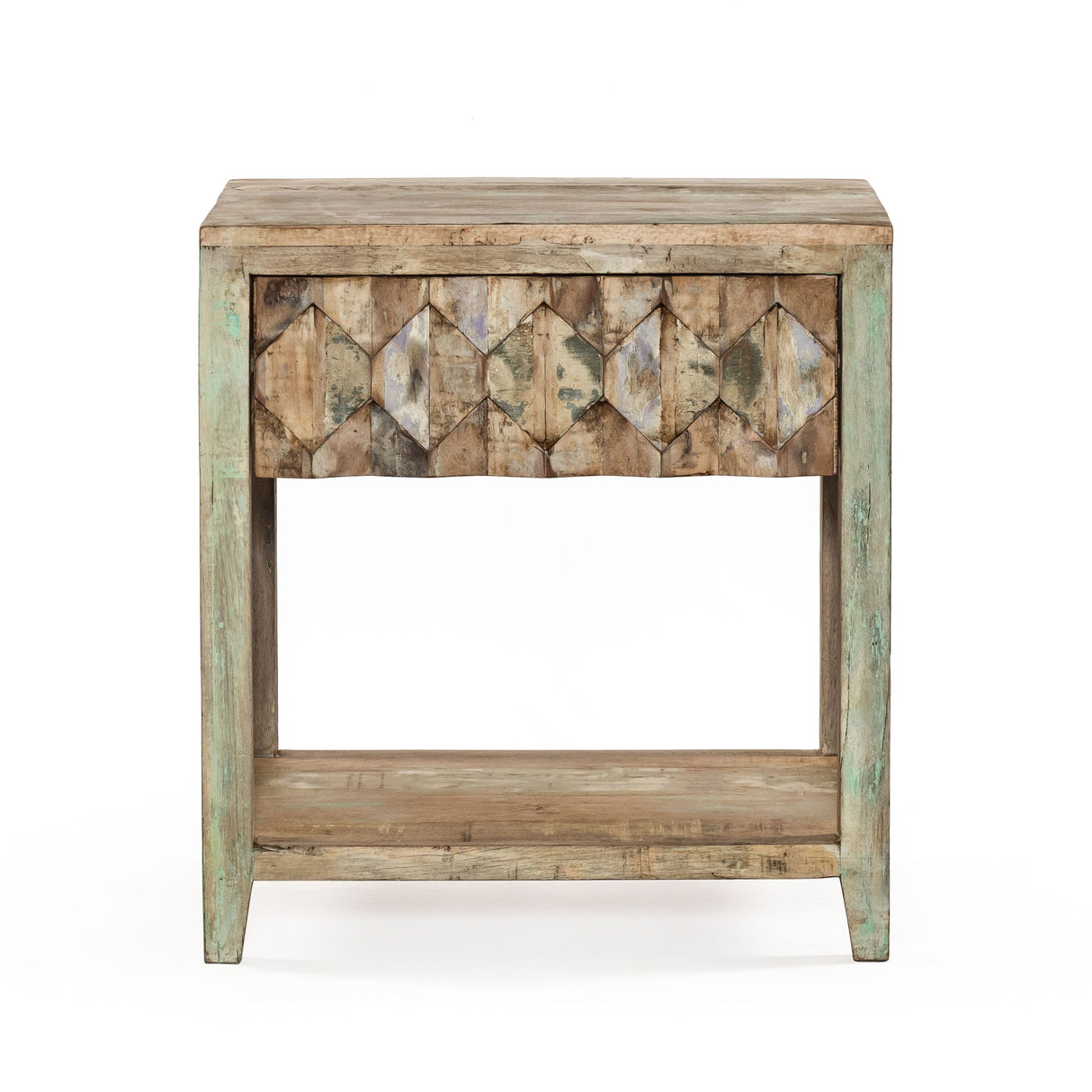 Ibiza 24" Nightstand in Vintage Teal Reclaimed Wood by Home Trends & Design at Eve Furniture