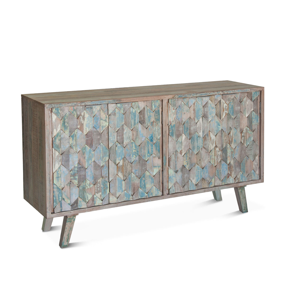 Ibiza 61" Sideboard in Vintage Teal Reclaimed Wood by Home Trends & Design at Eve Furniture