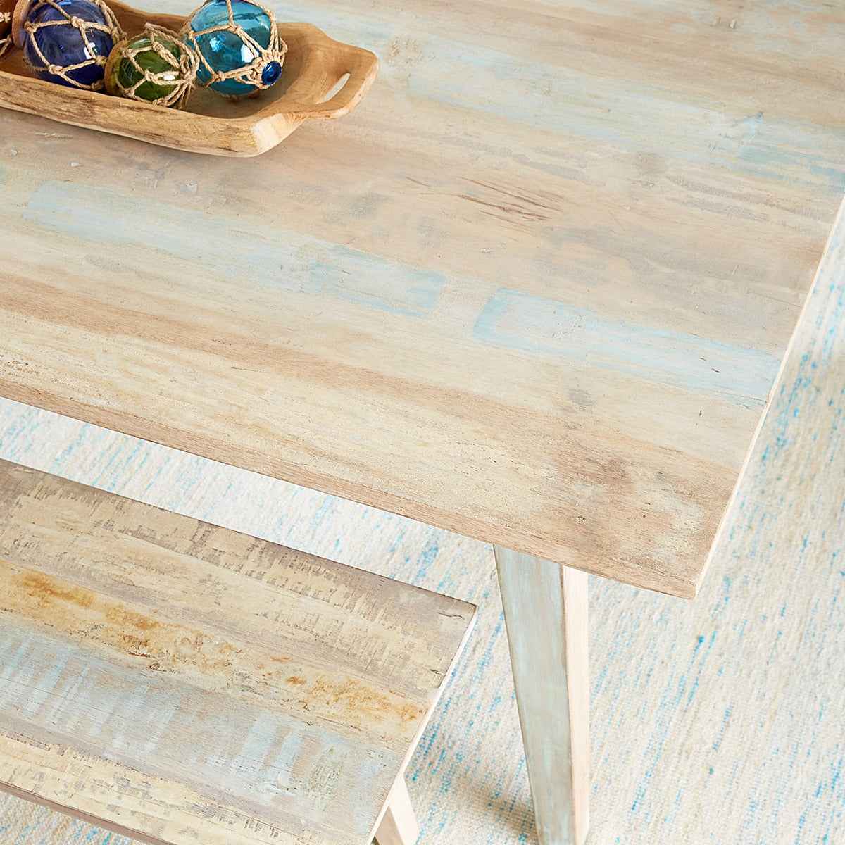 Ibizia 66" Dining Table in Vintage Teal Reclaimed Wood by Home Trends & Design at Eve Furniture