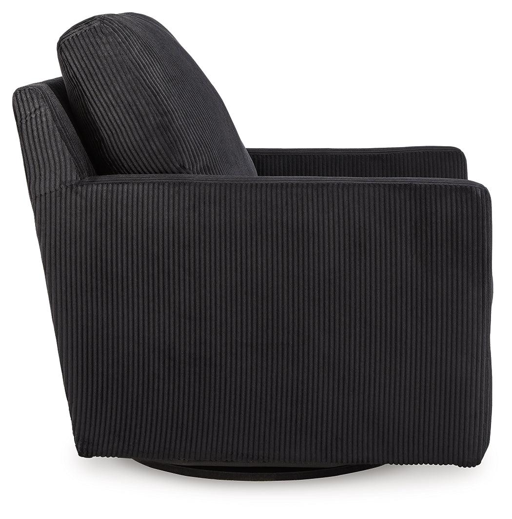 Icaman Onyx Swivel Chair by Ashley at Eve Furniture