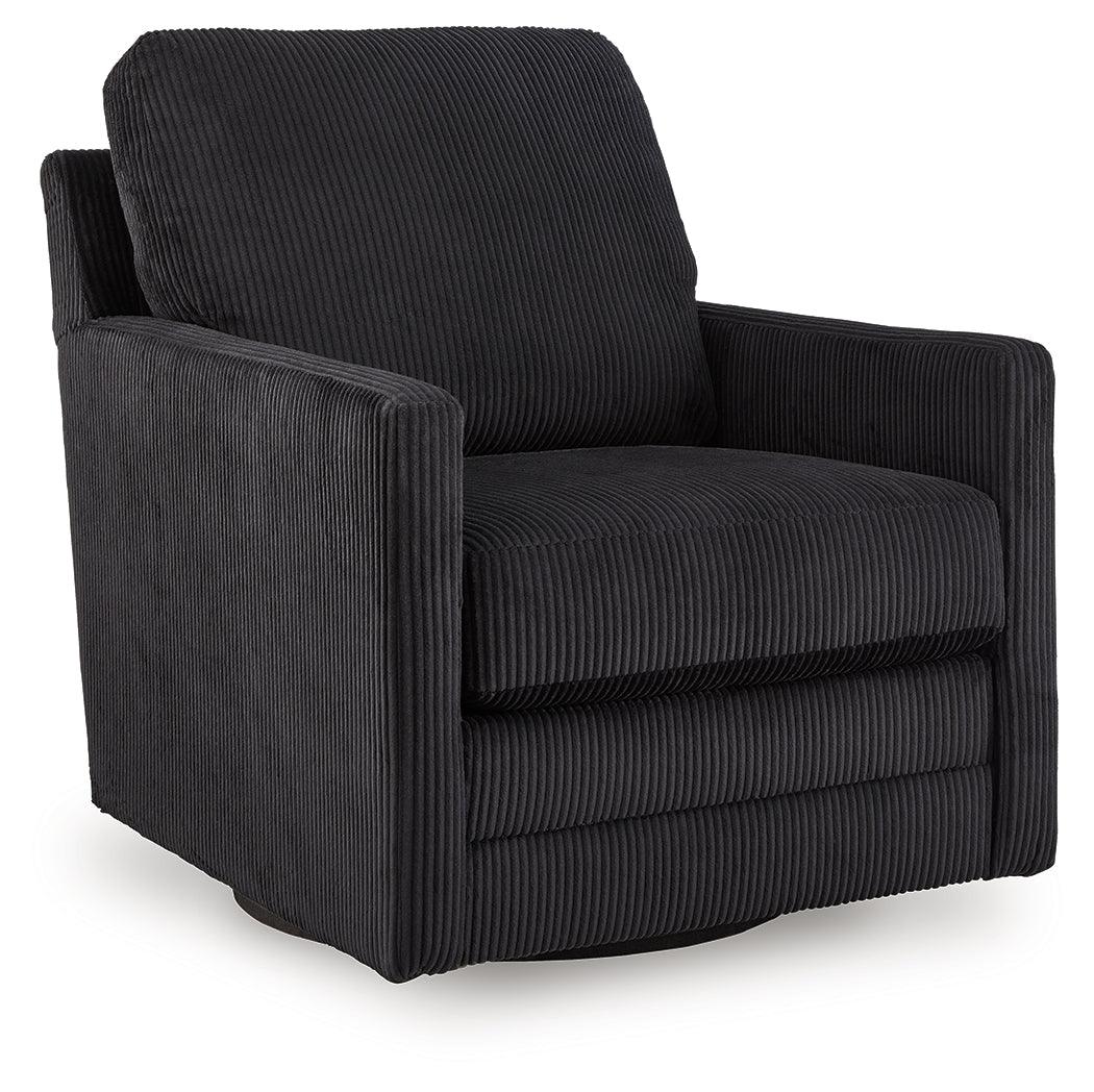 Icaman Onyx Swivel Chair by Ashley at Eve Furniture