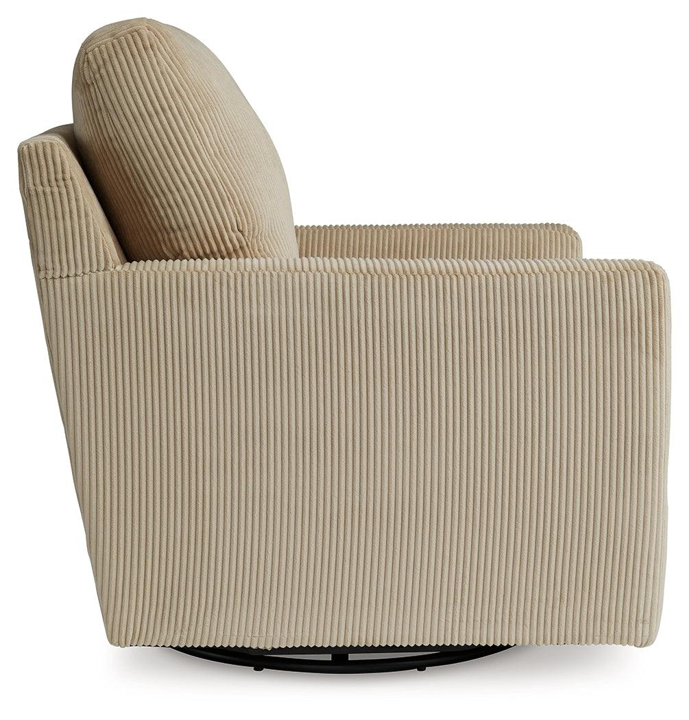 Icaman Sand Swivel Chair by Ashley at Eve Furniture