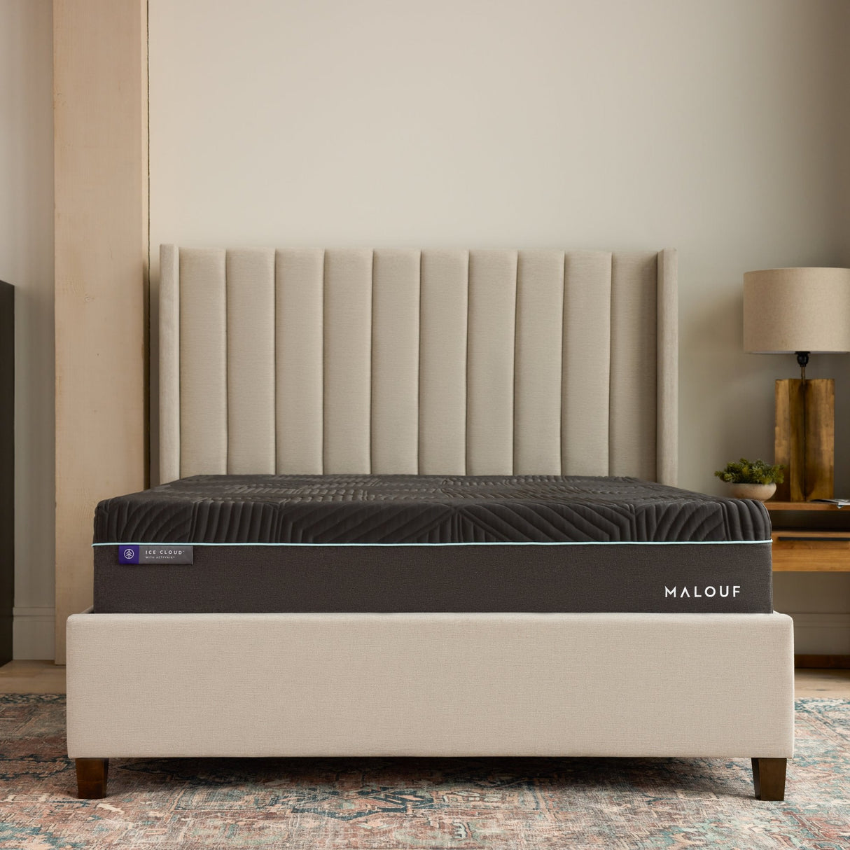 Ice Cloud ActivAir Gray Twin XL Mattress by Malouf at Eve Furniture